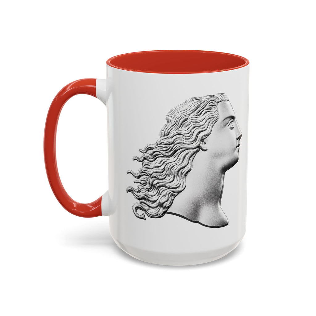 Sculpted Profile Accent Coffee Mug — Classical Bust Design (11/15 oz)