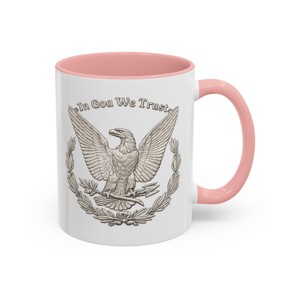 Eagle Emblem Coffee Mug — "In God We Trust" Accent Ceramic Mug (11/15oz)