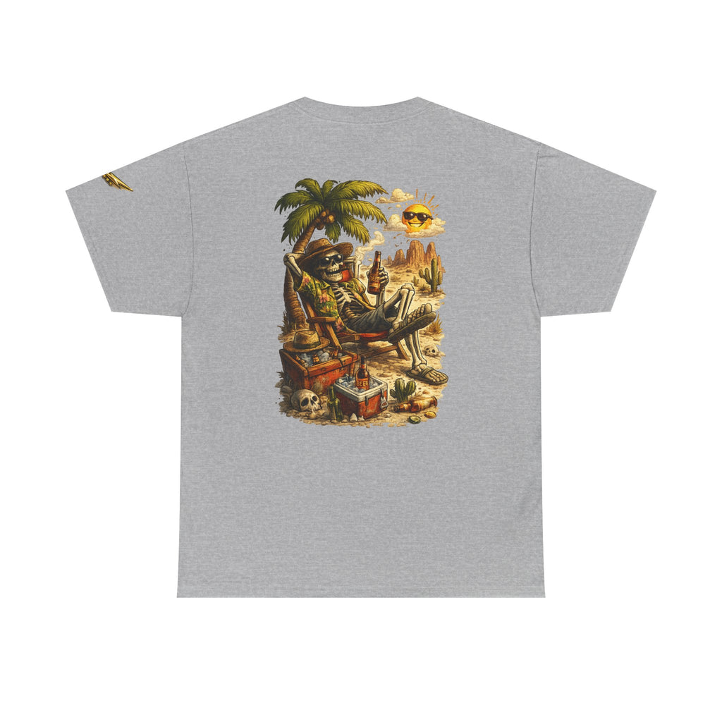 T-Shirt — Vintage Camping Surf Skull Graphic Tee