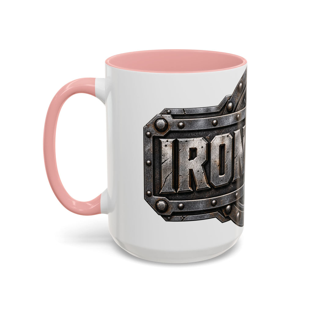 Metal Shield Coffee Mug — 'Iron Clad' Rustic Industrial Accent Mug