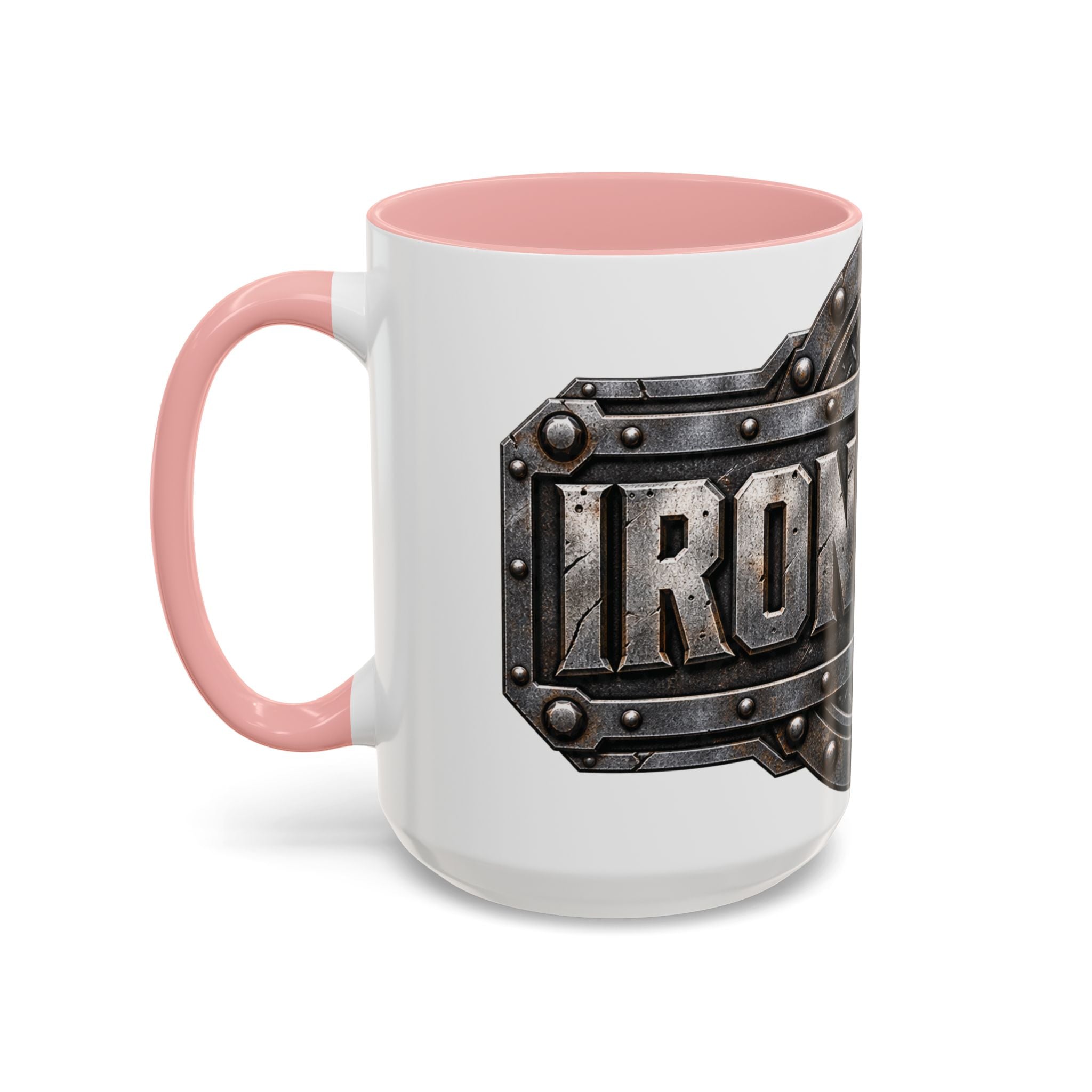Metal Shield Coffee Mug — 'Iron Clad' Rustic Industrial Accent Mug