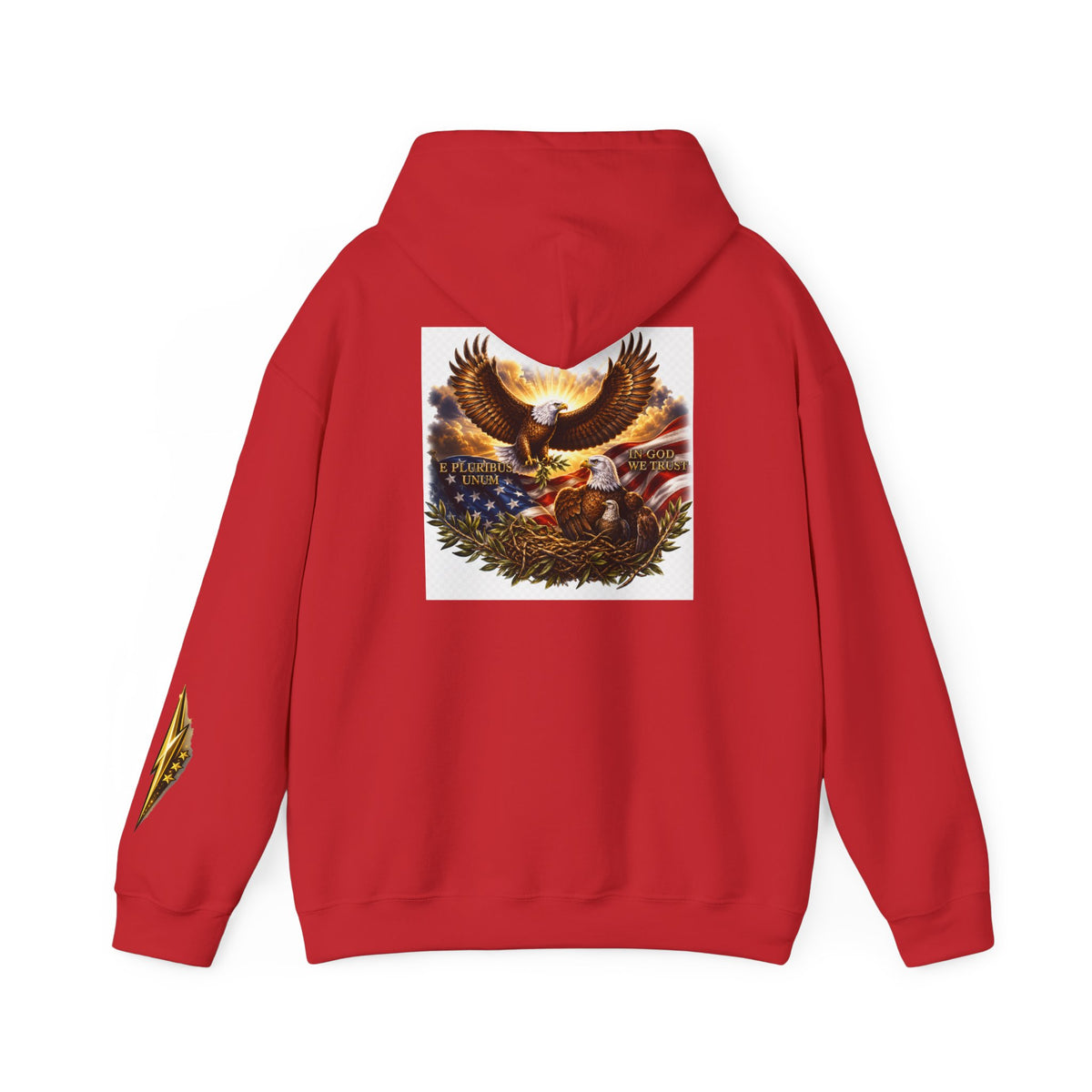 Patriotic Eagle Hoodie – American Flag & Bald Eagle Graphic Sweatshirt