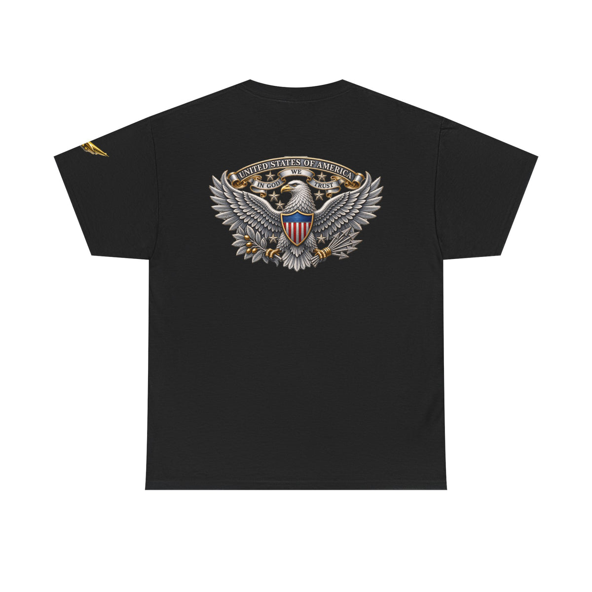 Patriotic Eagle Graphic Tee – American Shield Front & Back T‑Shirt