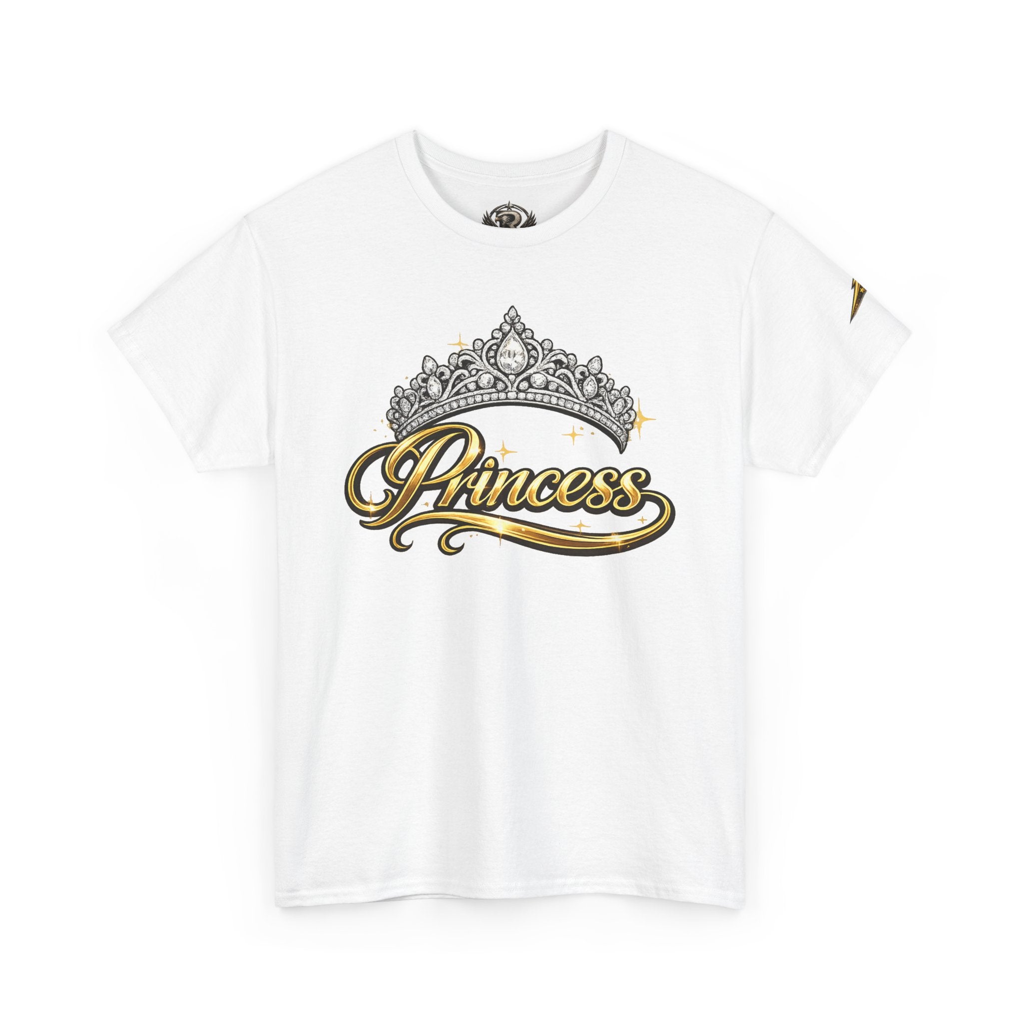 Princess Tiara T-Shirt — Gold Script Graphic Tee