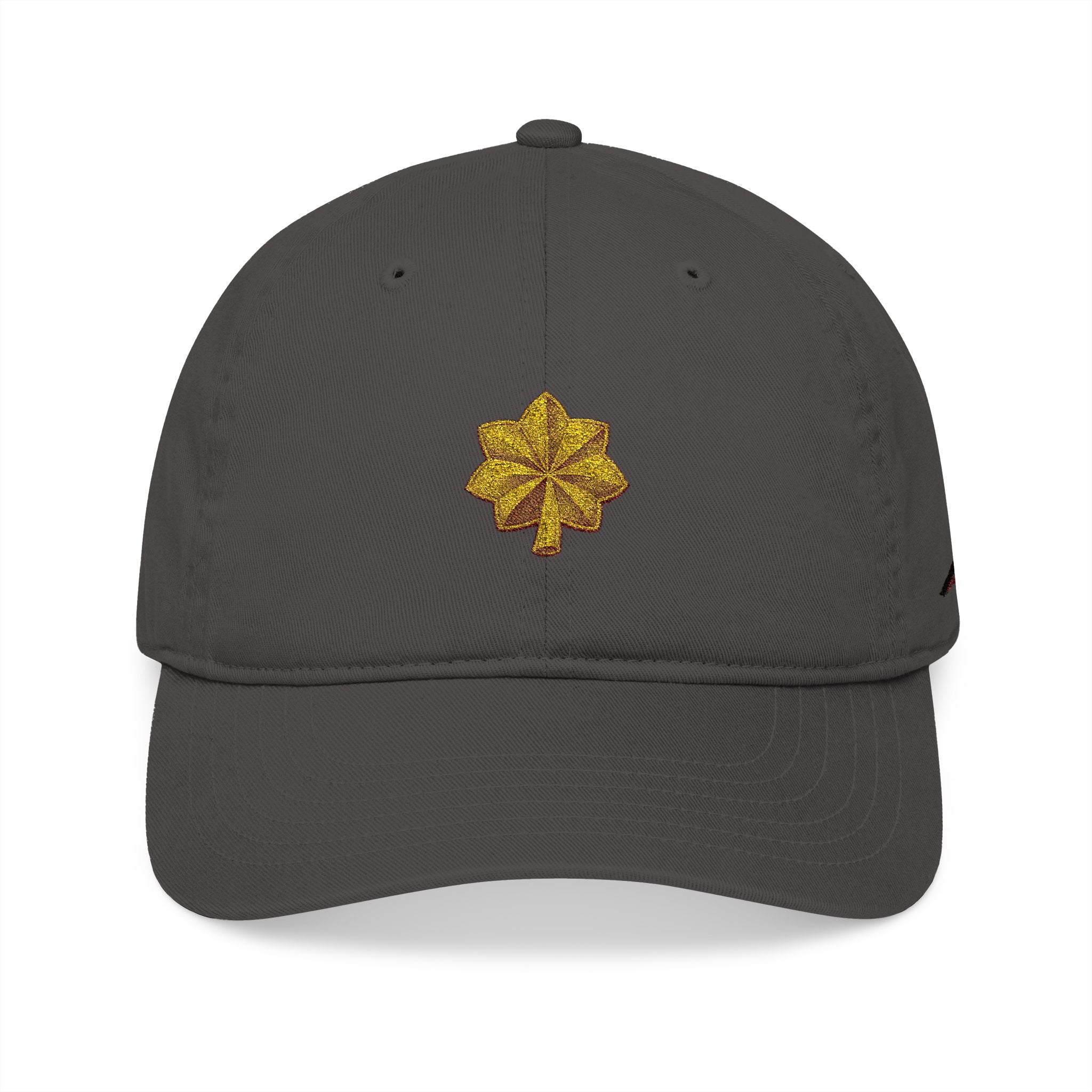 Embroidered Gold Glitter Four-Leaf Clover Major Insignia Baseball Cap