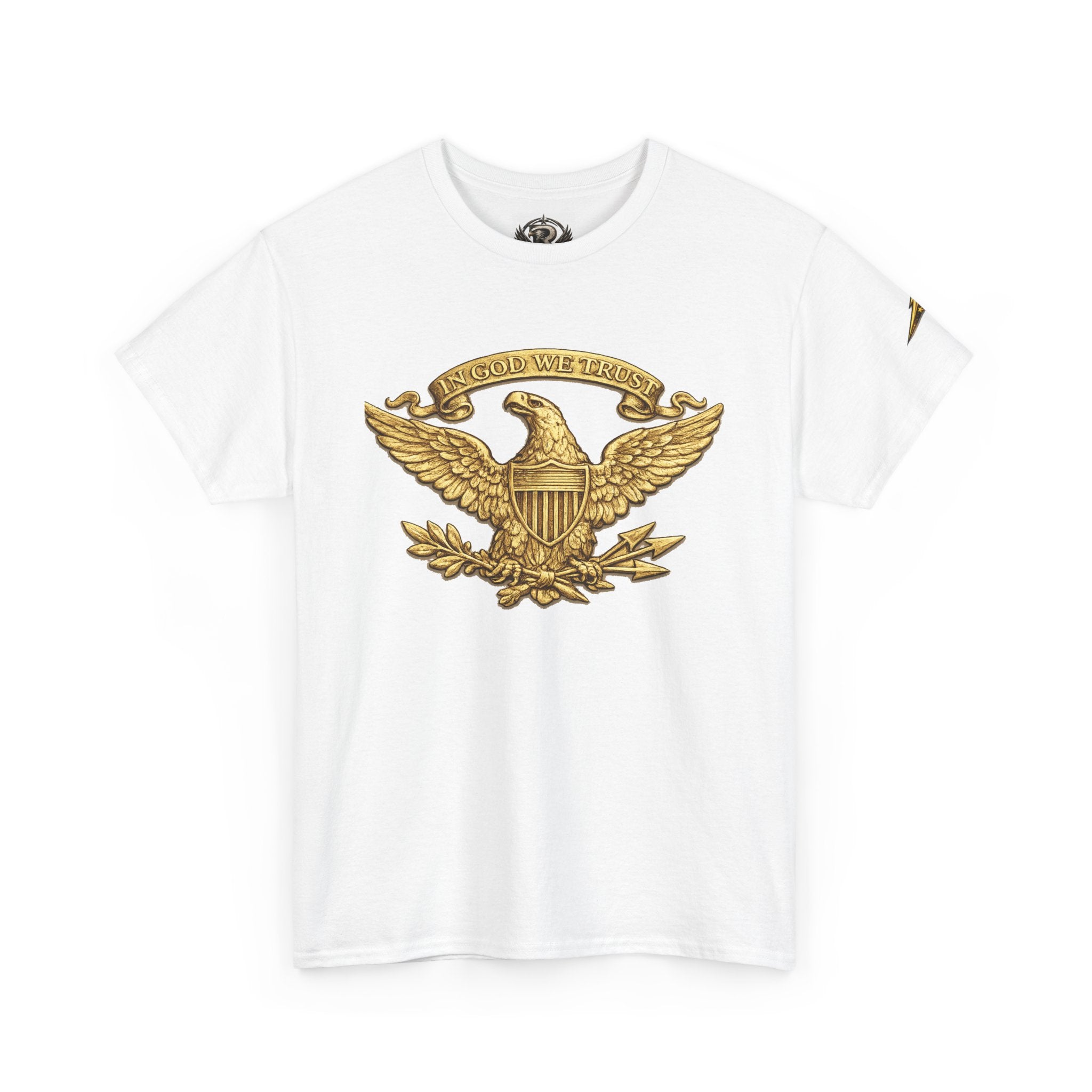 Eagle Crest T‑Shirt — Vintage Gold Eagle Emblem Patriotic Tee