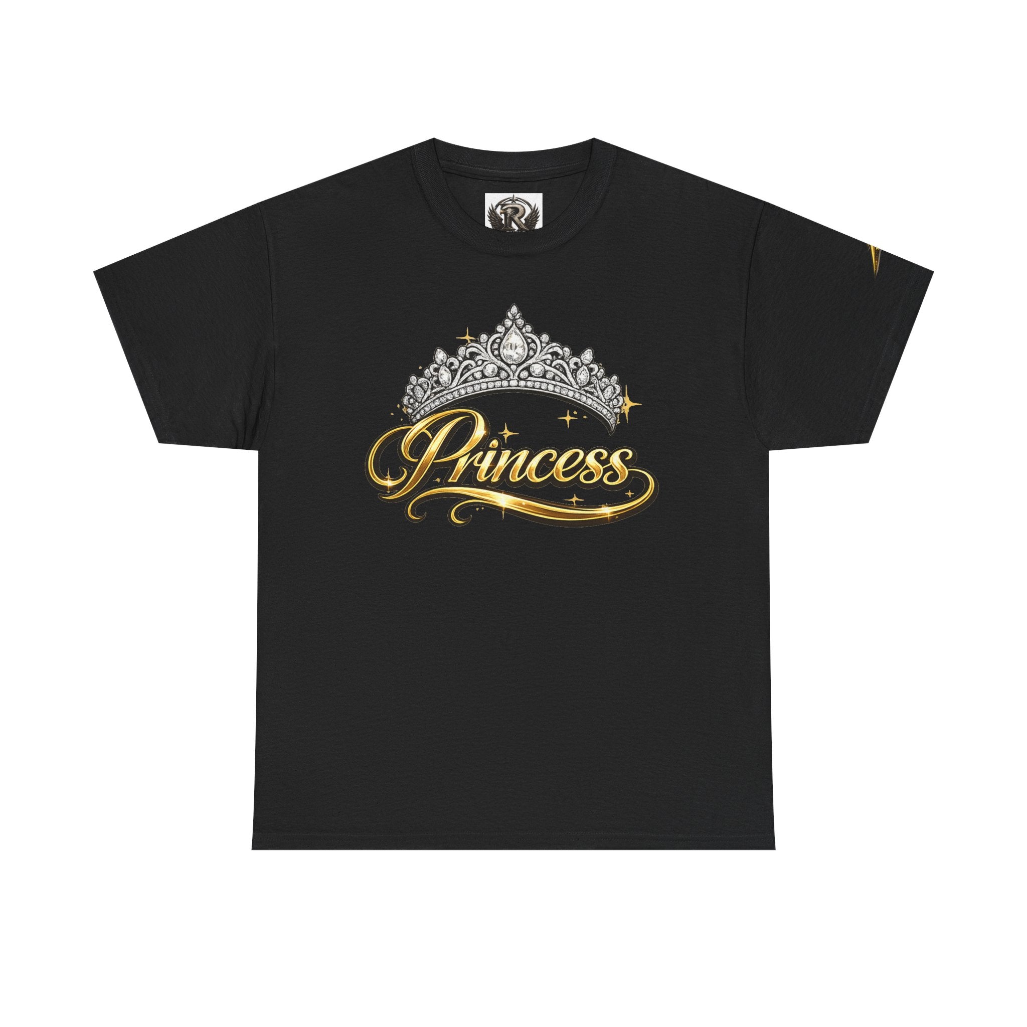 Princess Tiara T-Shirt — Gold Script Graphic Tee