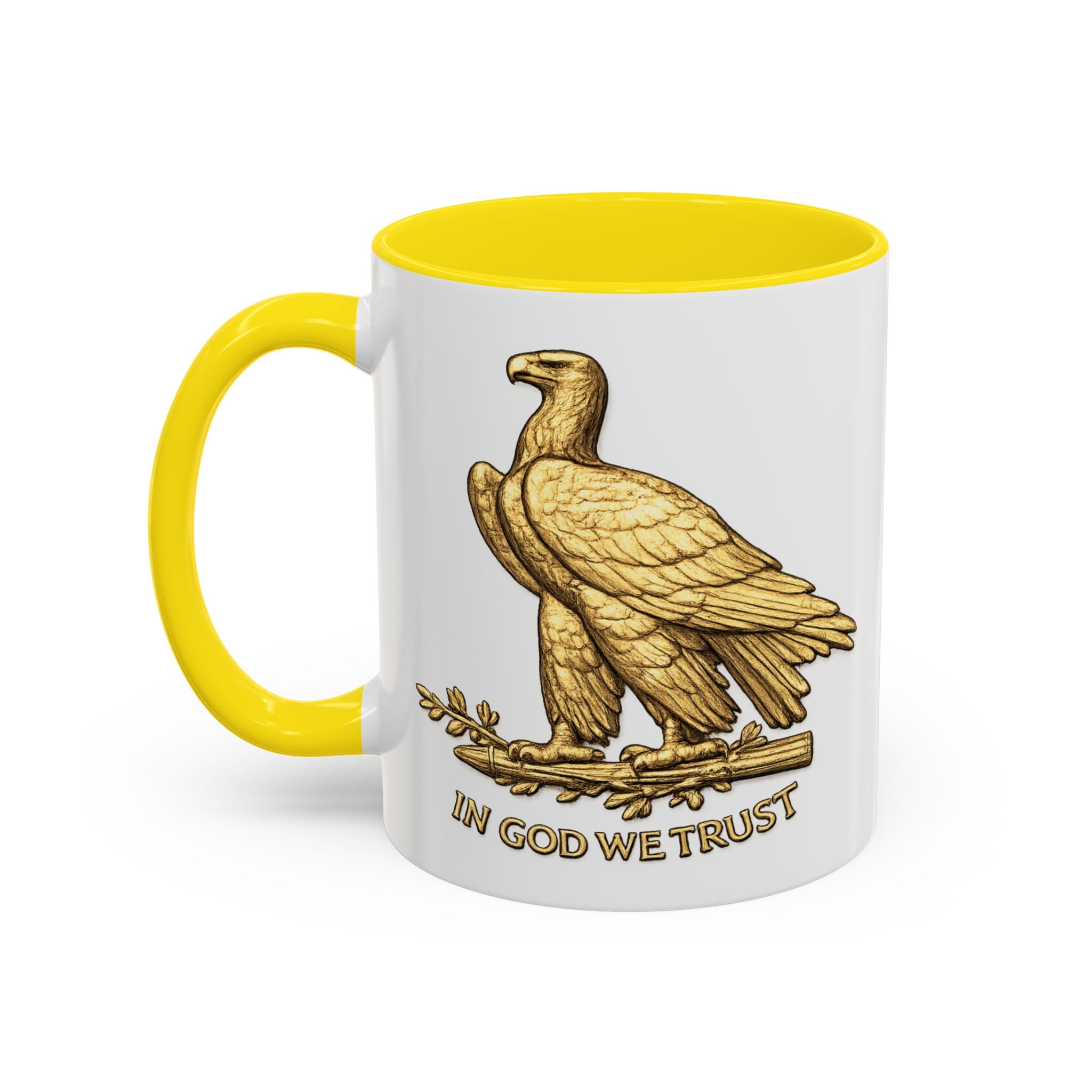 Gold Eagle "In God We Trust" Accent Coffee Mug