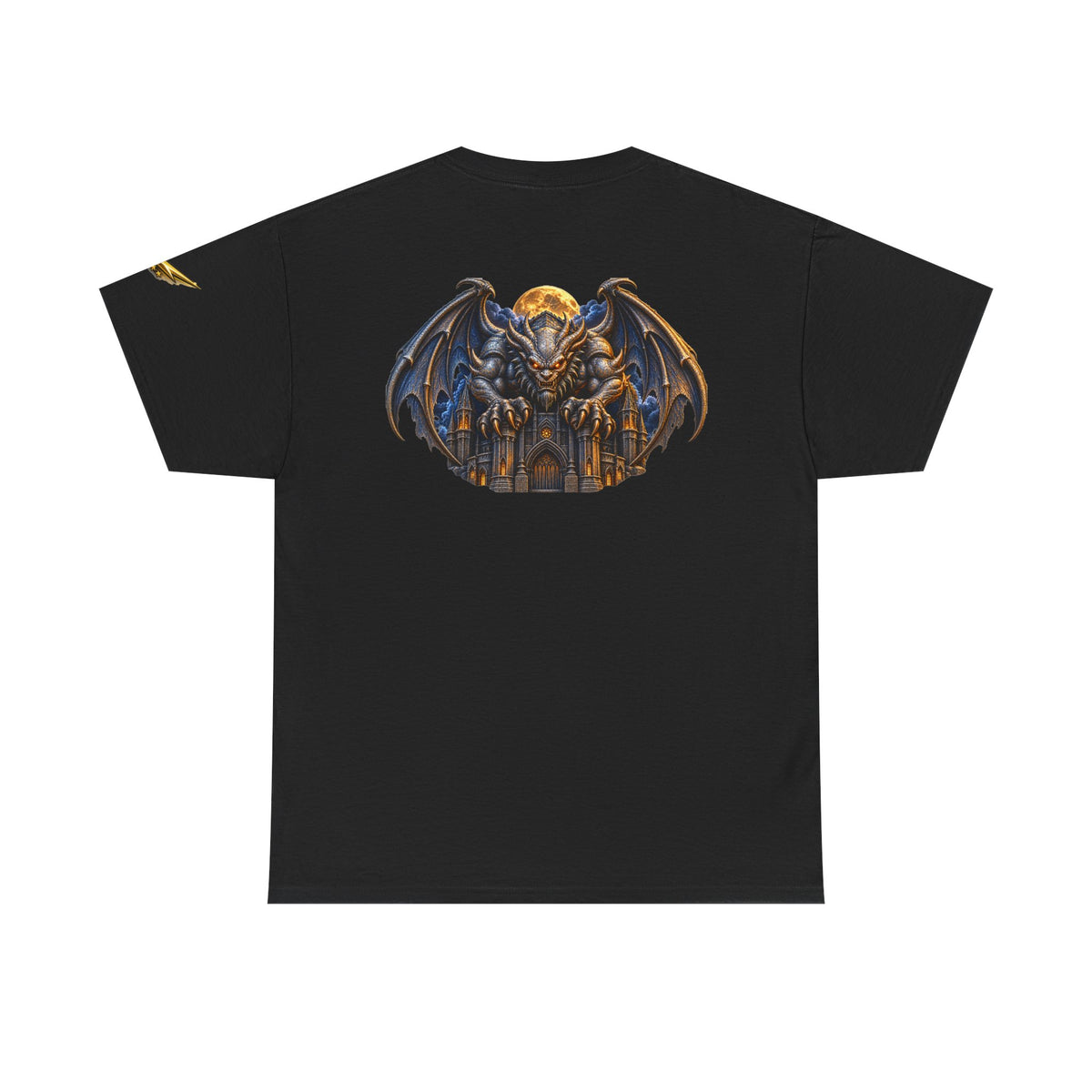 Gothic Gargoyle Tee — Dark Cathedral Winged Demon Graphic T-Shirt