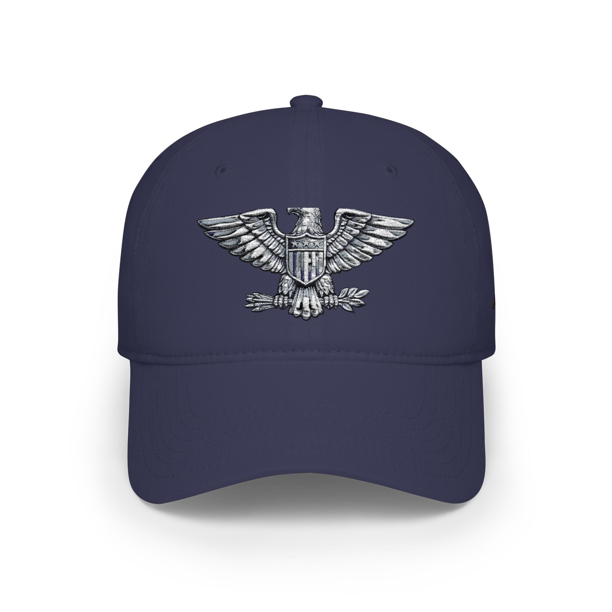 Low Profile Baseball Cap — Large Embroidered Colonel Eagle (Vintage, Multiple Colors)