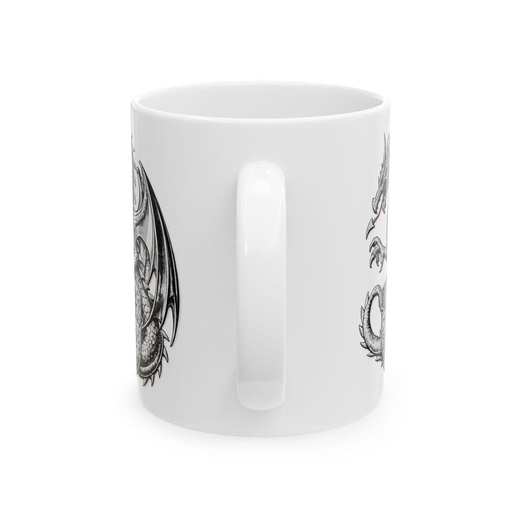 Dragon Ceramic Mug — Gothic Fantasy 11oz & 15oz Coffee Cup