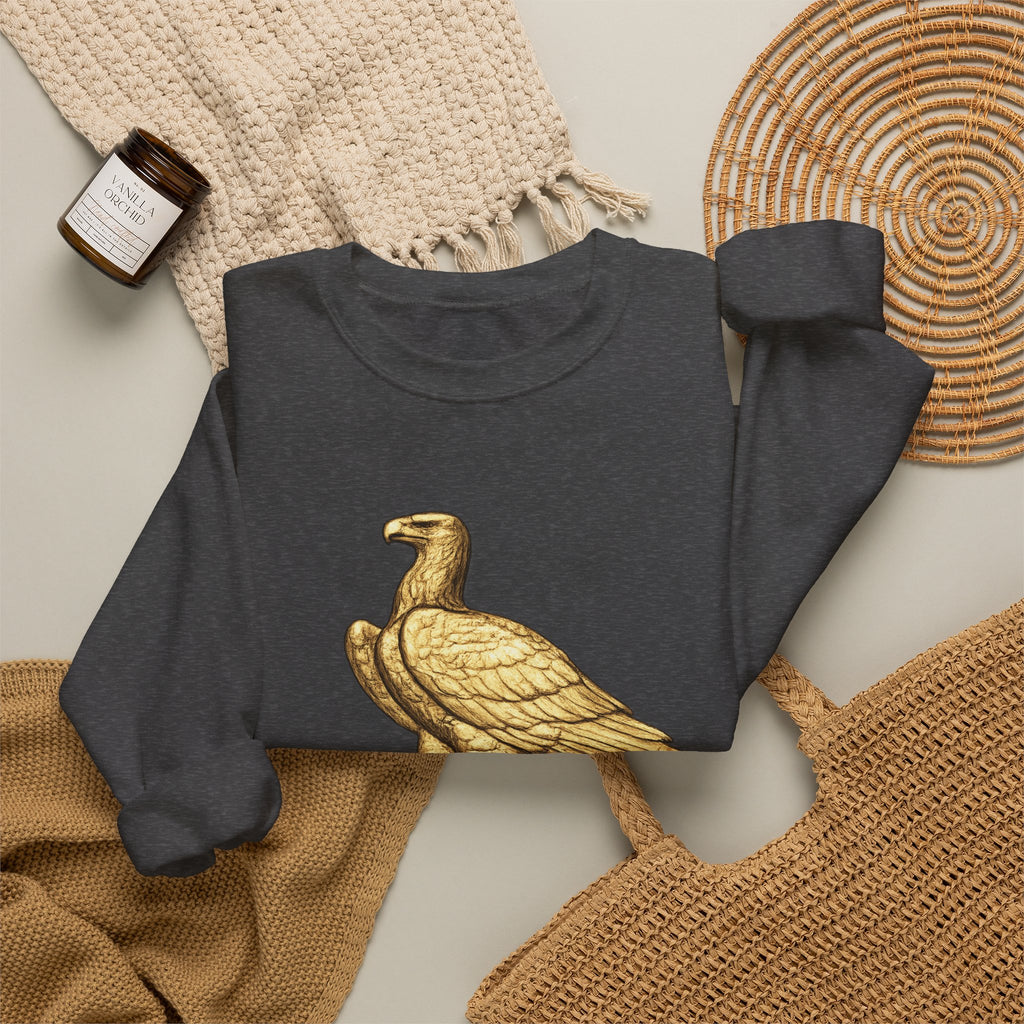 Crewneck Sweatshirt — Gold Eagle 'In God We Trust' Patriotic Pullover