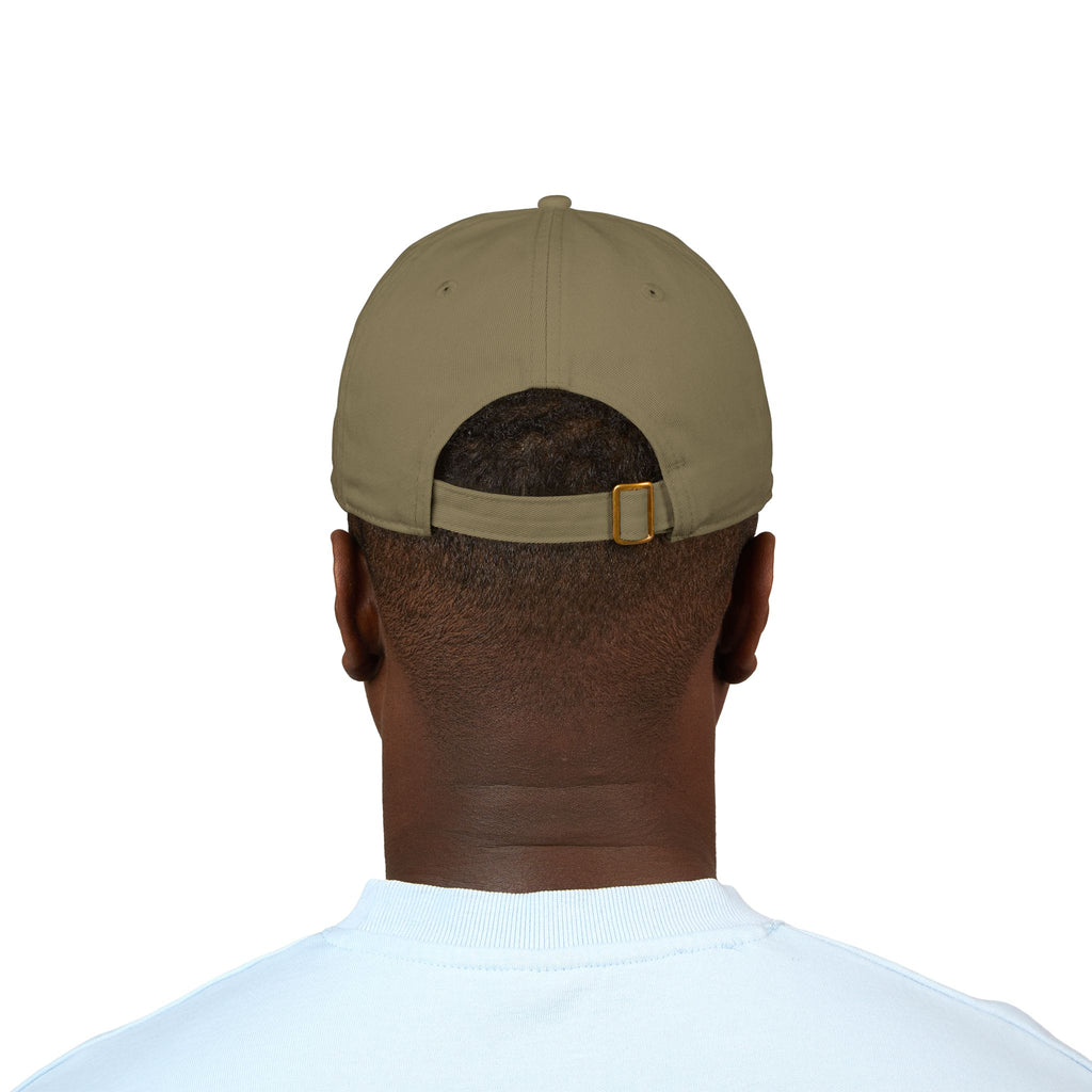 Embroidered Shield Baseball Cap – Organic Cotton, Vintage Crest Design