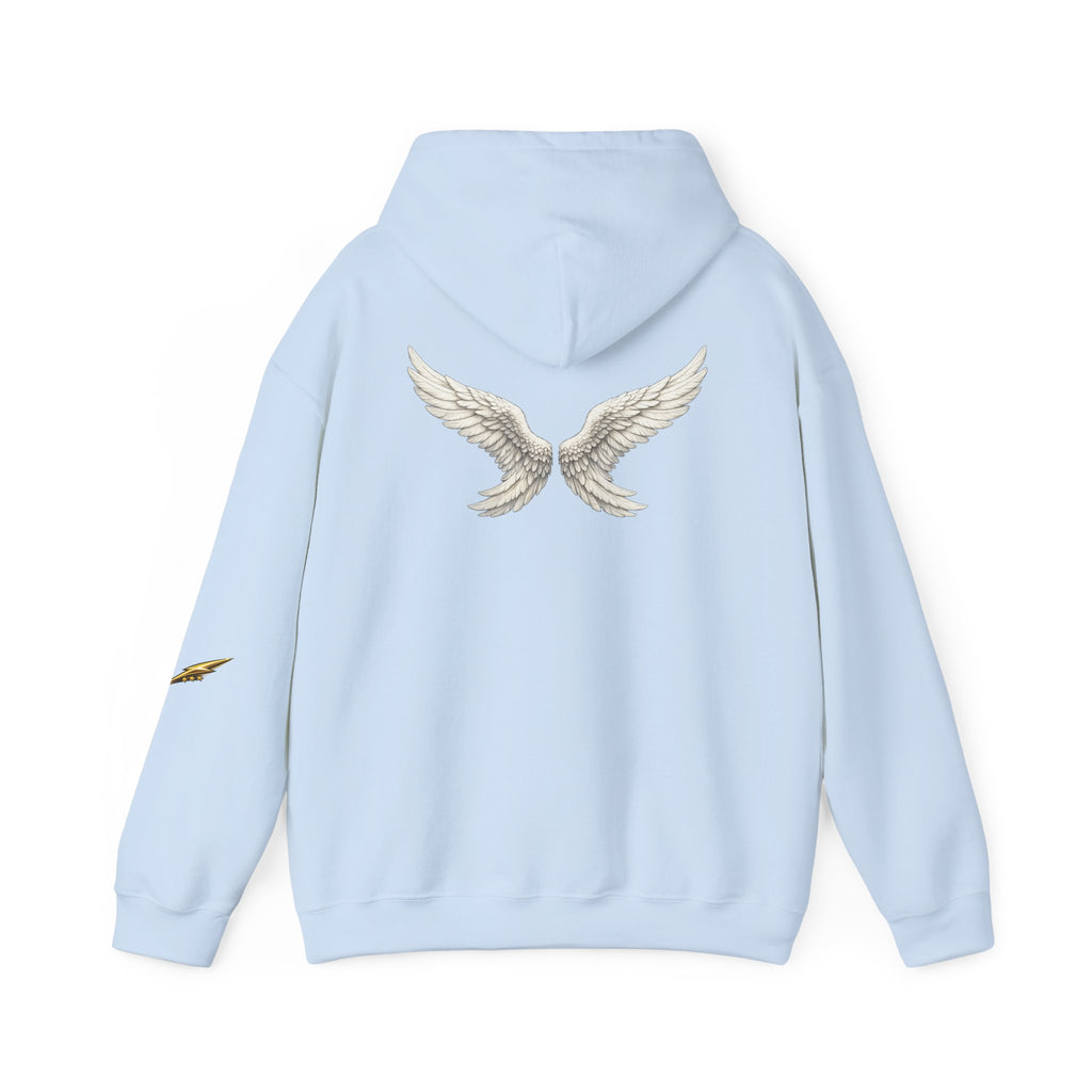 Angel Wings Hoodie — White Back Graphic Pullover