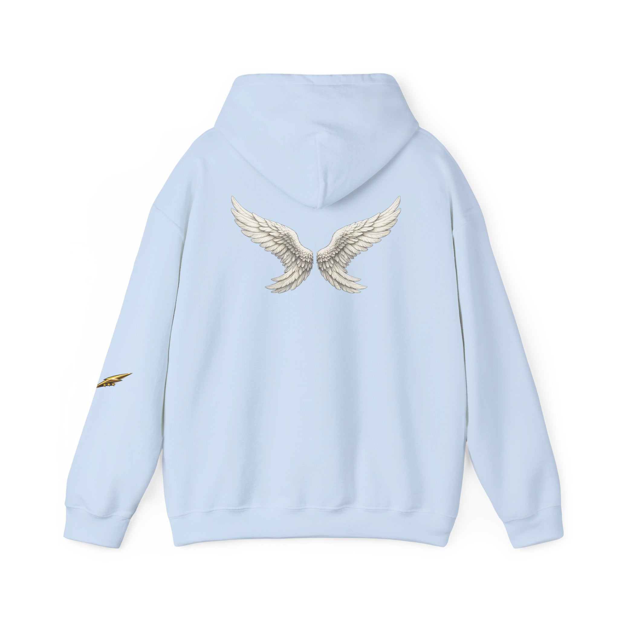 Angel Wings Hoodie — White Back Graphic Pullover