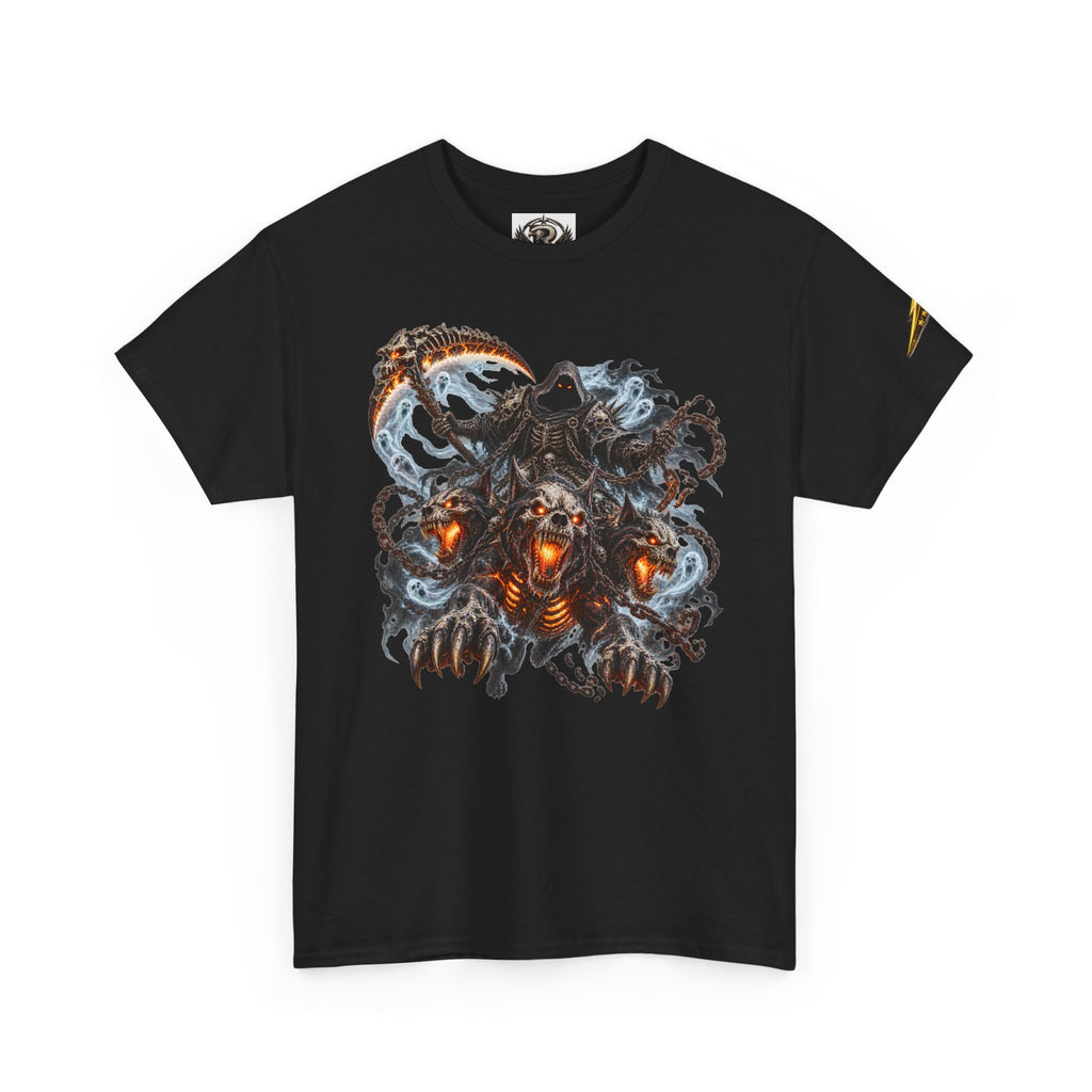 Horror Kraken Skull Tee — Fiery Octopus Monster Graphic T‑Shirt