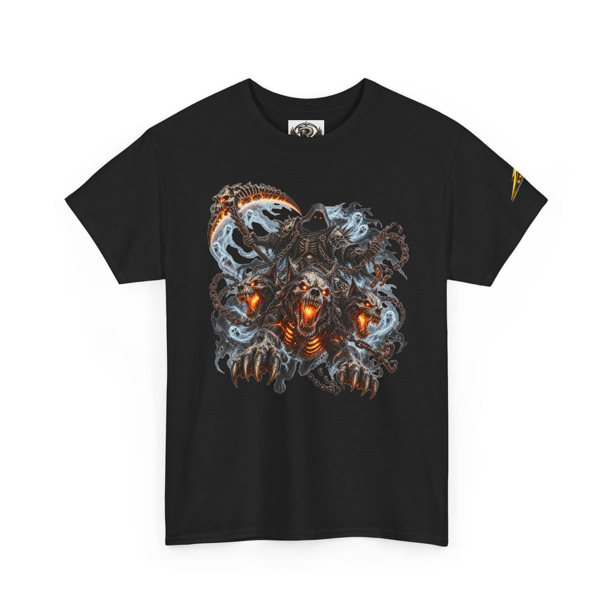 Horror Kraken Skull Tee — Fiery Octopus Monster Graphic T‑Shirt