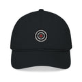 Embroidered Target Baseball Cap — Organic Cotton Dad Hat, Minimal Aim Design