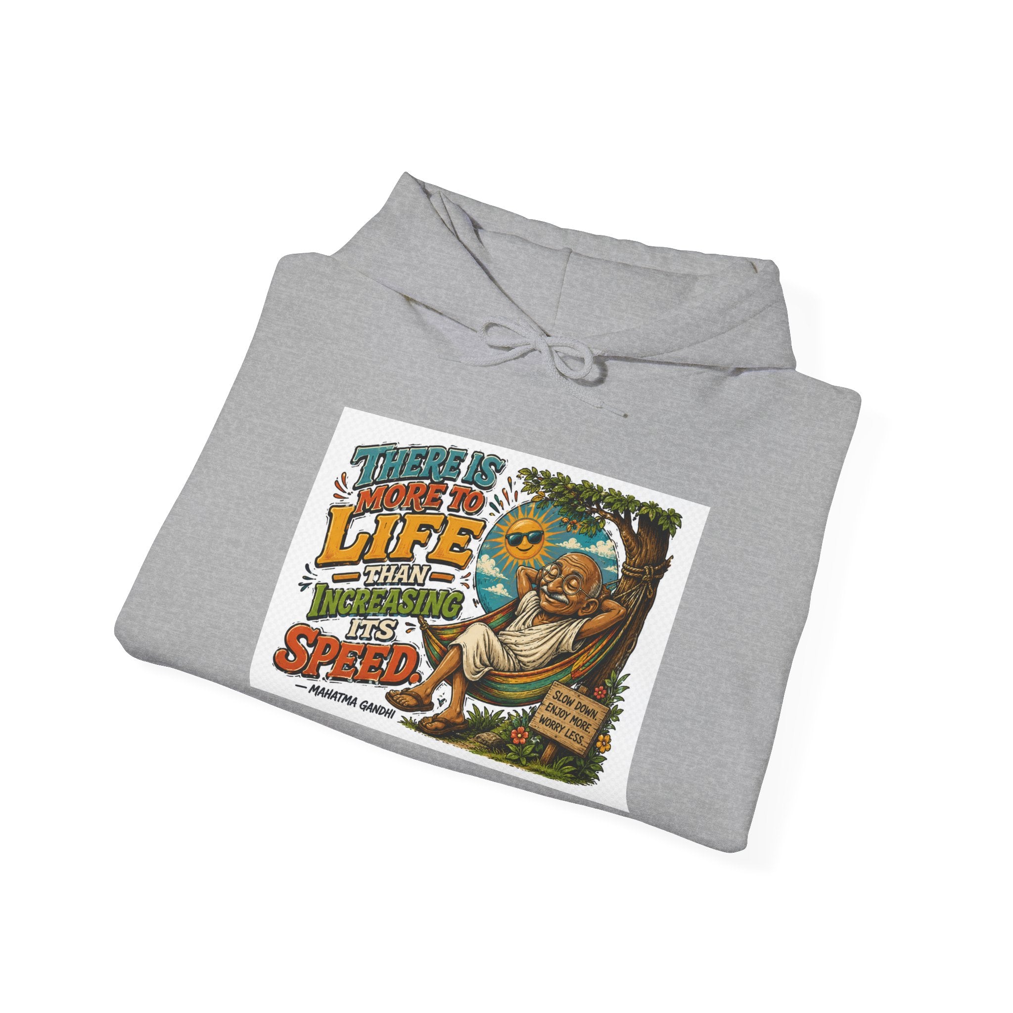 Sloth Life Hoodie — "There Is More to Life Than Speed" Relaxed Pullover