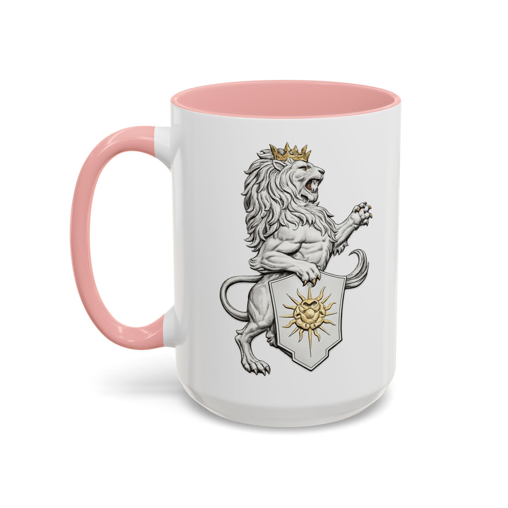 Royal Lion Crest Coffee Mug — Heraldic Crowned Lion Design (11/15oz)