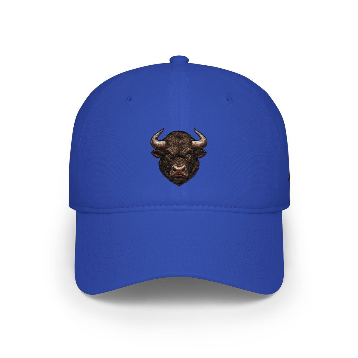 Embroidered Buffalo Head Baseball Cap — Rustic Western Low-Profile Hat