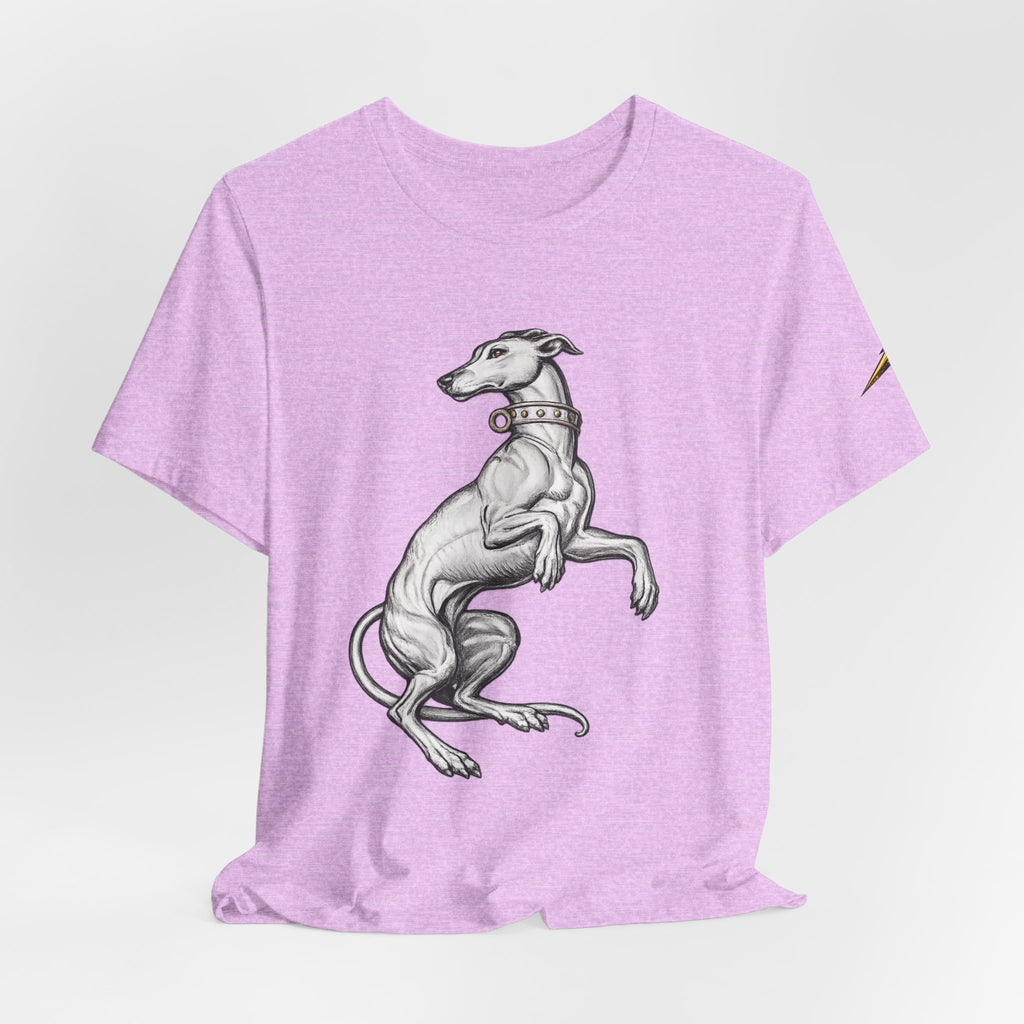 Greyhound Illustration T‑Shirt — Elegant Whippet Dog Art Tee
