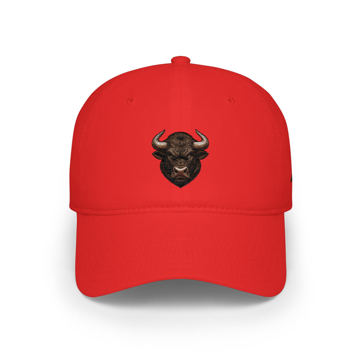 Embroidered Buffalo Head Baseball Cap — Rustic Western Low-Profile Hat