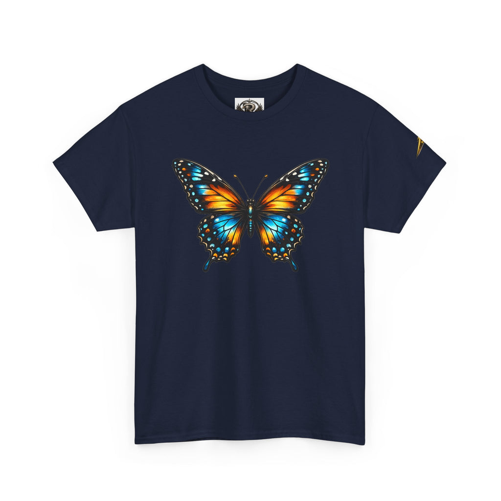 Butterfly Graphic Tee — Vibrant Monarch-Inspired Chest Print