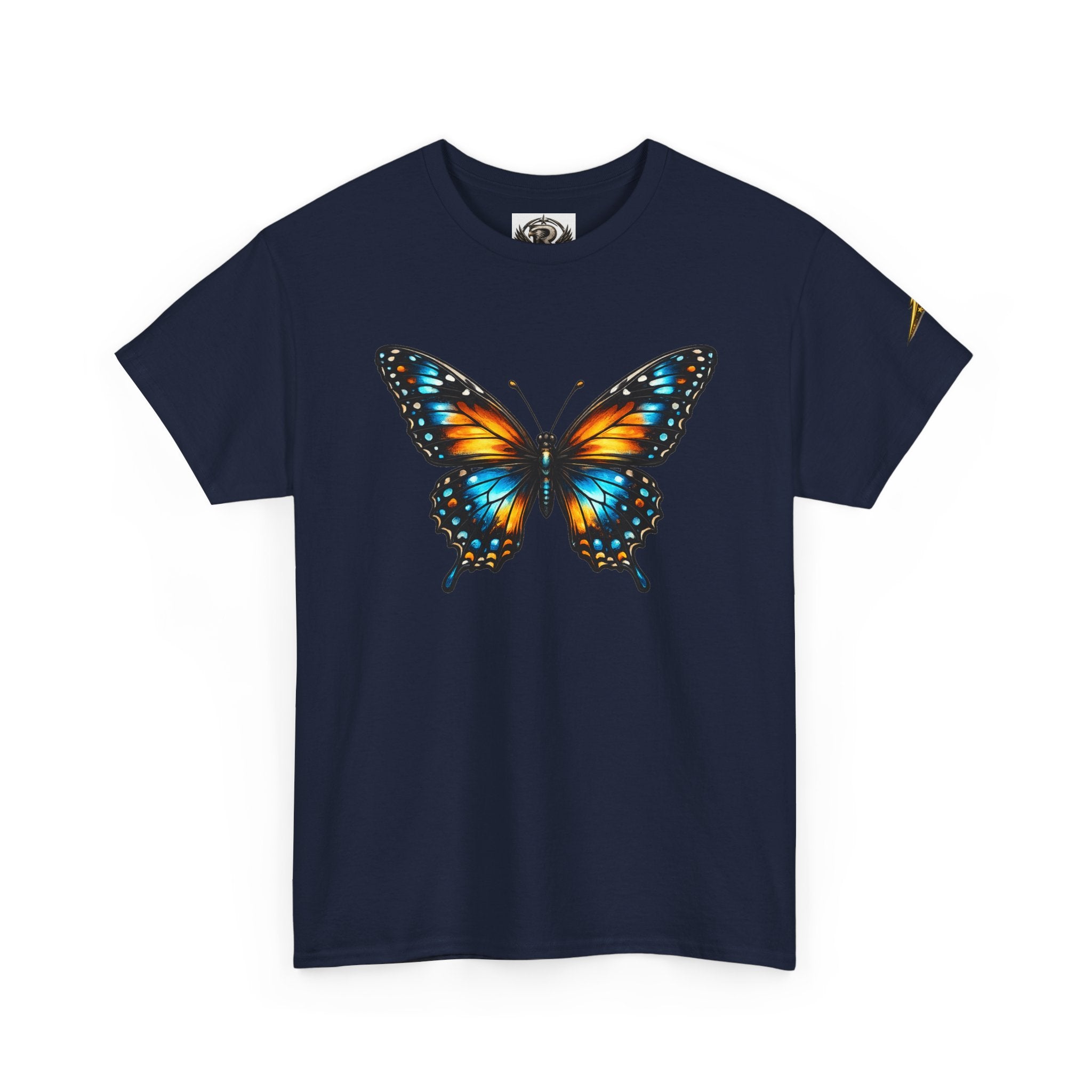 Butterfly Graphic Tee — Vibrant Monarch-Inspired Chest Print