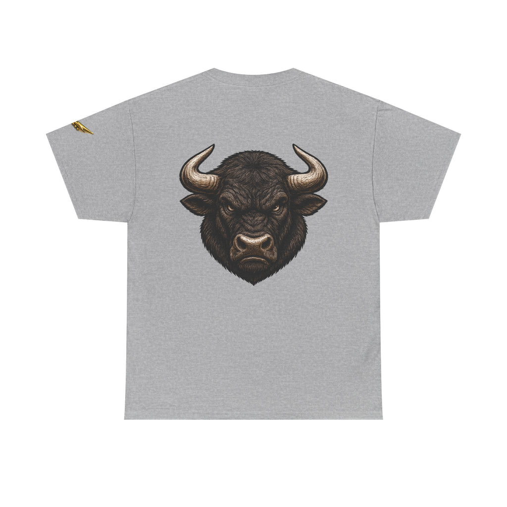 Bull Head Graphic Tee — Fierce Bison Illustration T-Shirt