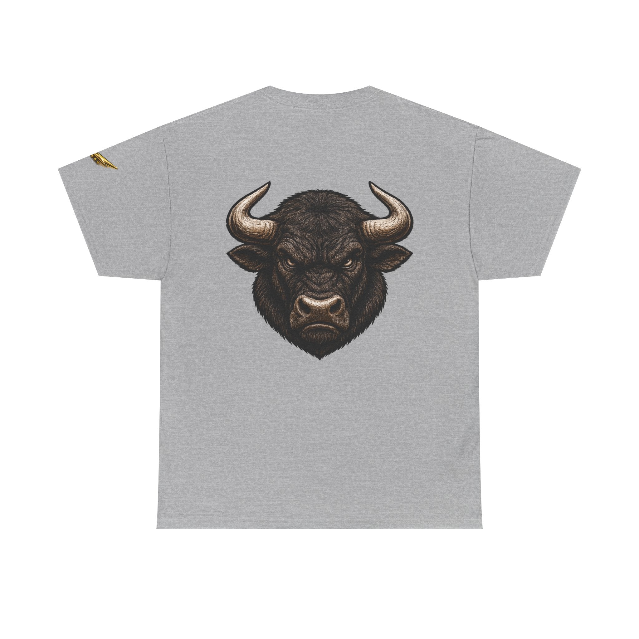 Bull Head Graphic Tee — Fierce Bison Illustration T-Shirt