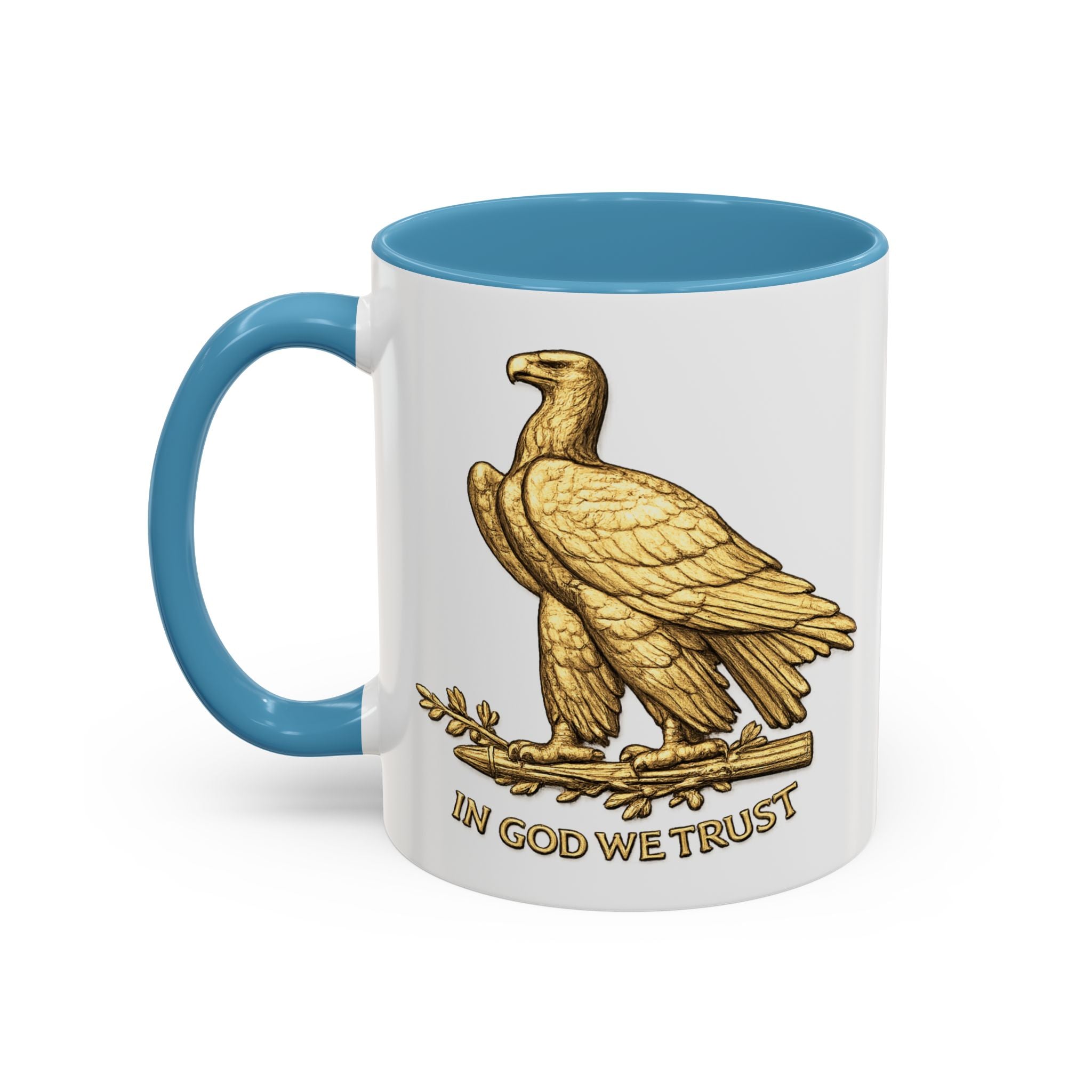 Gold Eagle "In God We Trust" Accent Coffee Mug