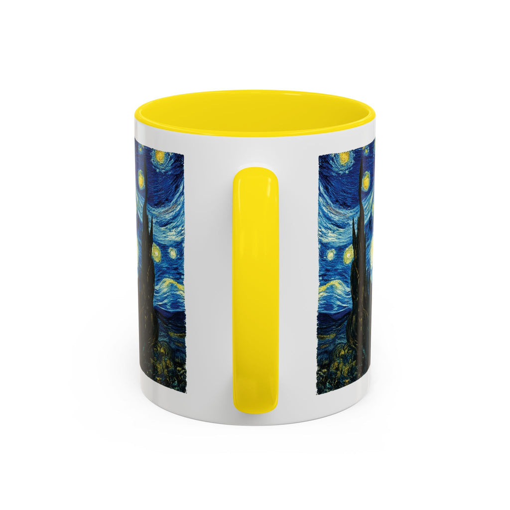 Starry Night Accent Coffee Mug — Van Gogh Style Night Sky Coffee Cup (11/15oz)