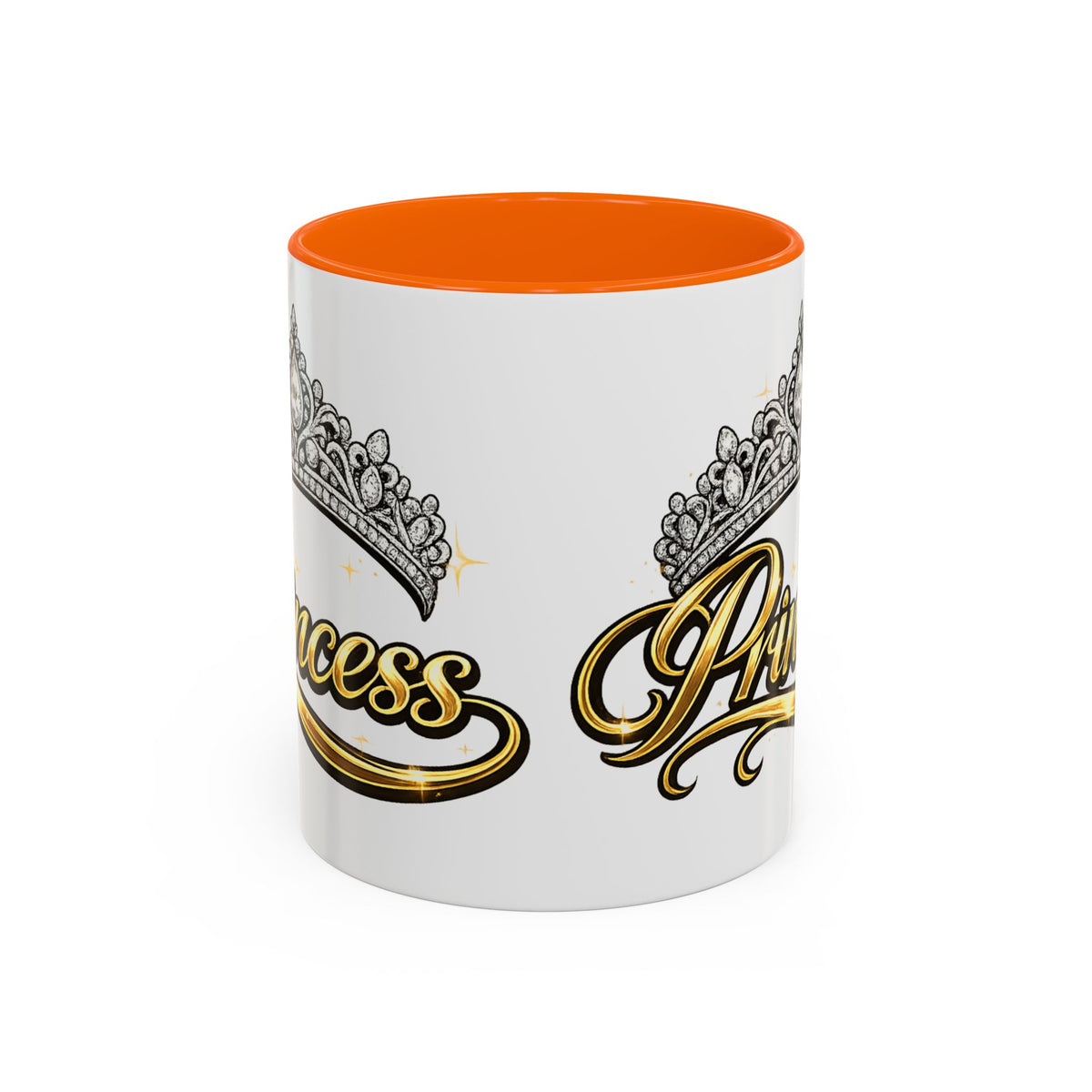 Princess Crown Accent Coffee Mug — Gold Script 11/15oz