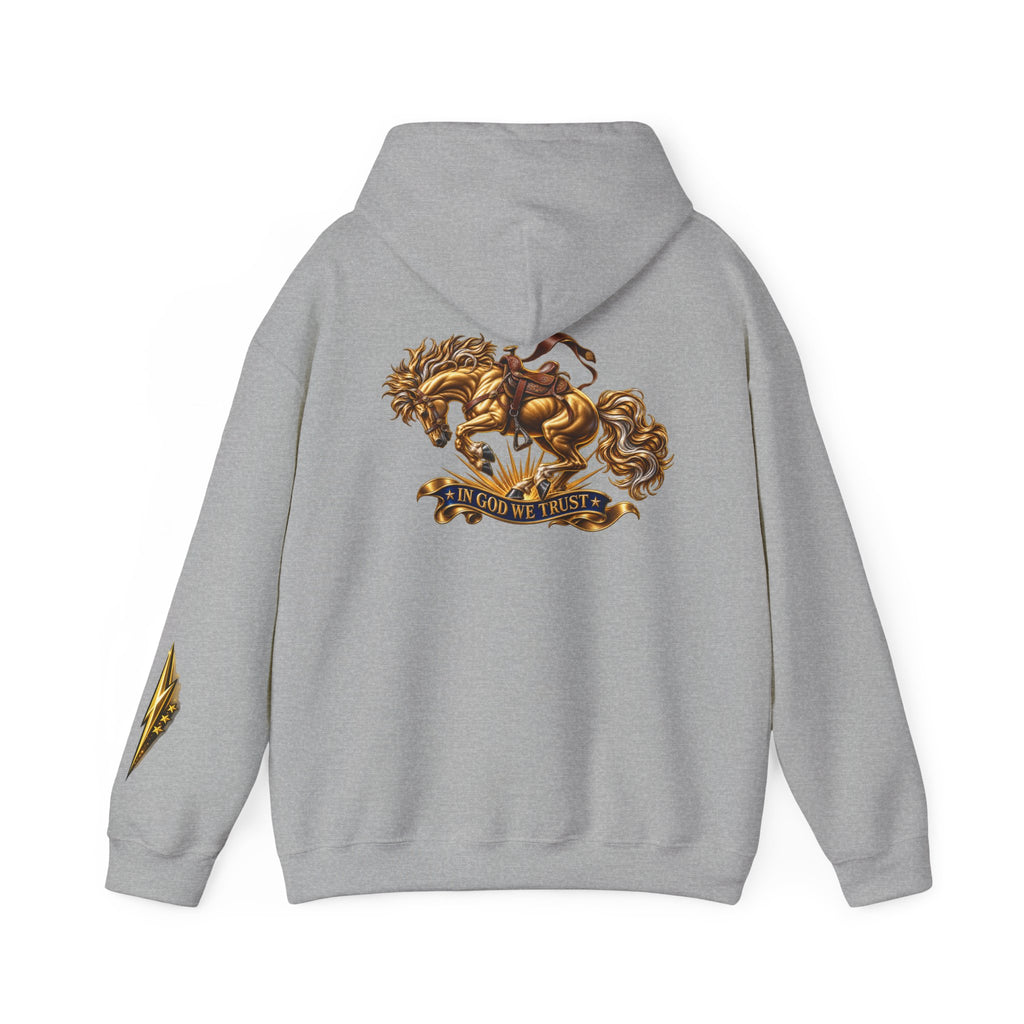 Golden Horse Hoodie — Regal Graphic Sweatshirt