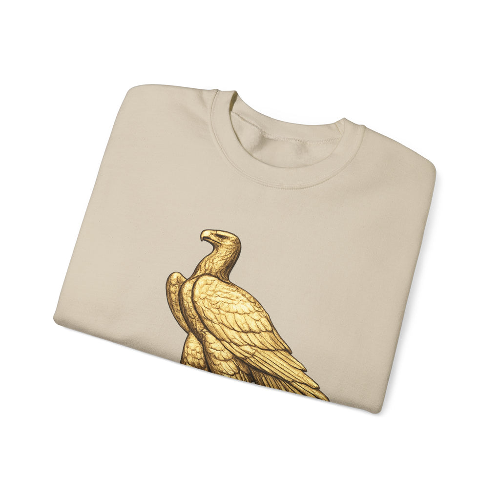Crewneck Sweatshirt — Gold Eagle 'In God We Trust' Patriotic Pullover