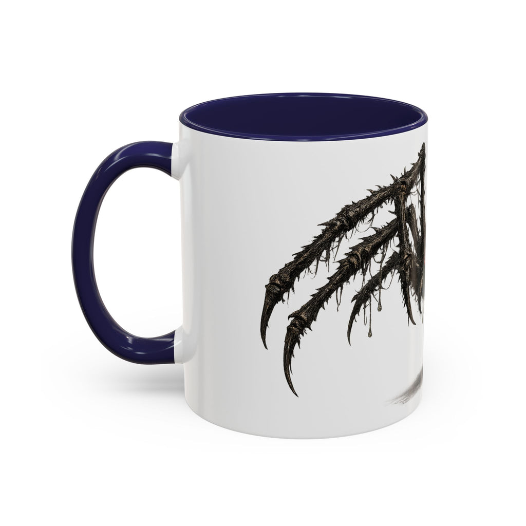 Spider Horror Accent Coffee Mug — Creepy Red-Eyed Arachnid Design (11/15oz)