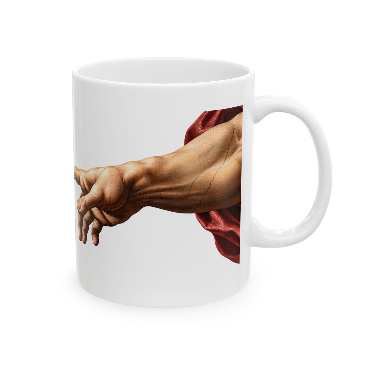 Creation of Adam Ceramic Mug – Renaissance Hands Coffee Cup (11oz & 15oz)