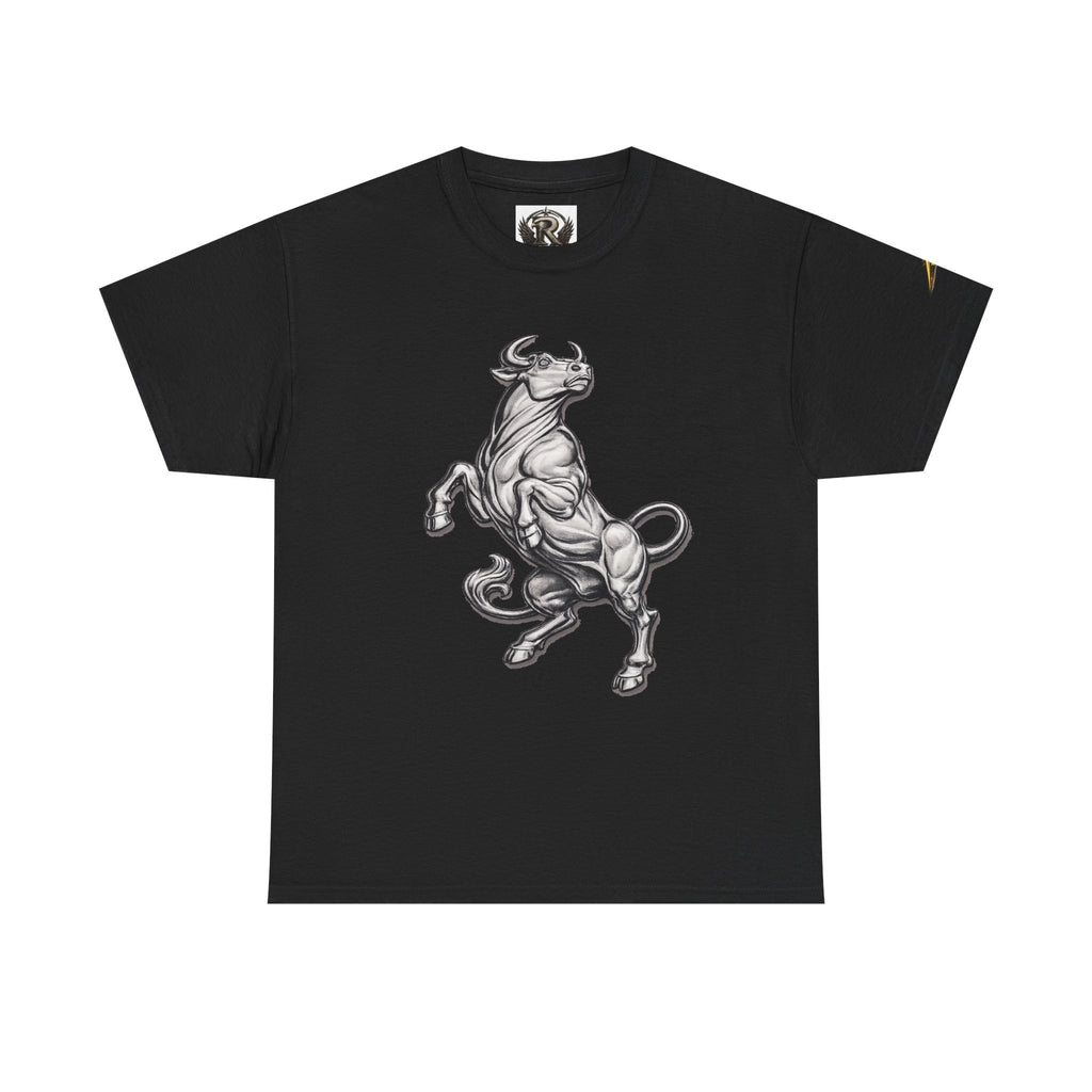 Bull Graphic T-Shirt — Rearing Ox Illustration Tee