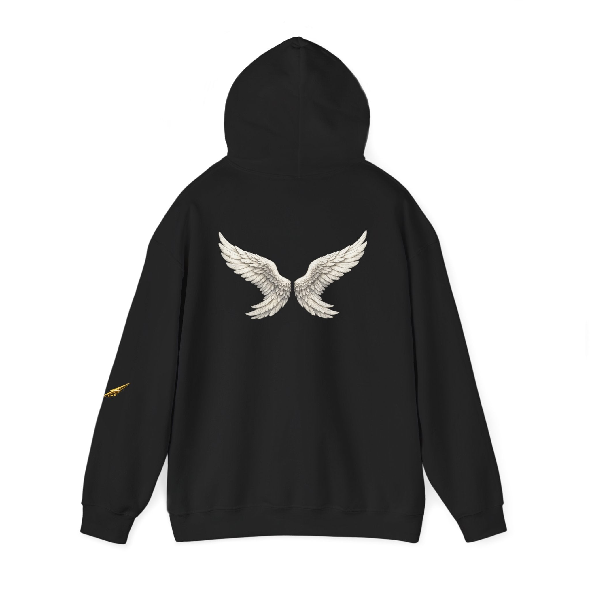 Angel Wings Hoodie — White Back Graphic Pullover
