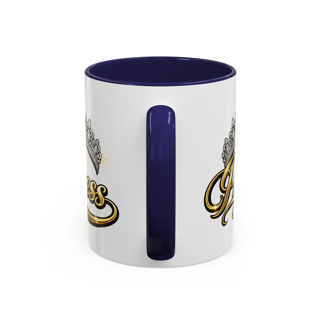 Princess Crown Accent Coffee Mug — Gold Script 11/15oz