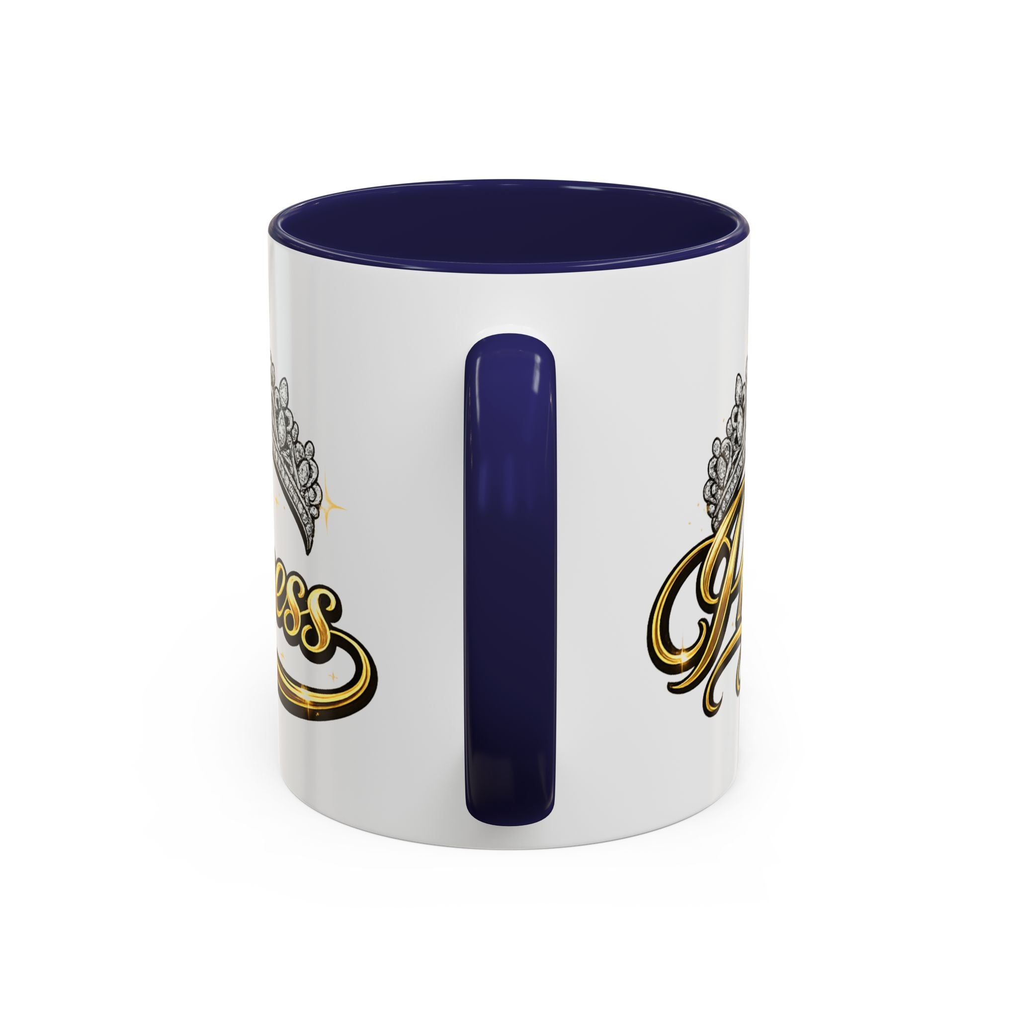 Princess Crown Accent Coffee Mug — Gold Script 11/15oz