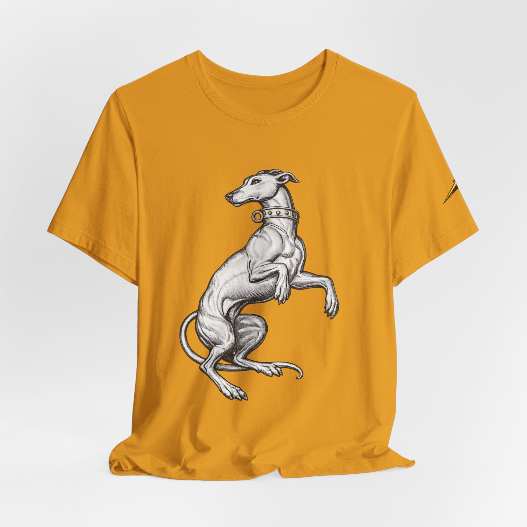 Greyhound Illustration T‑Shirt — Elegant Whippet Dog Art Tee