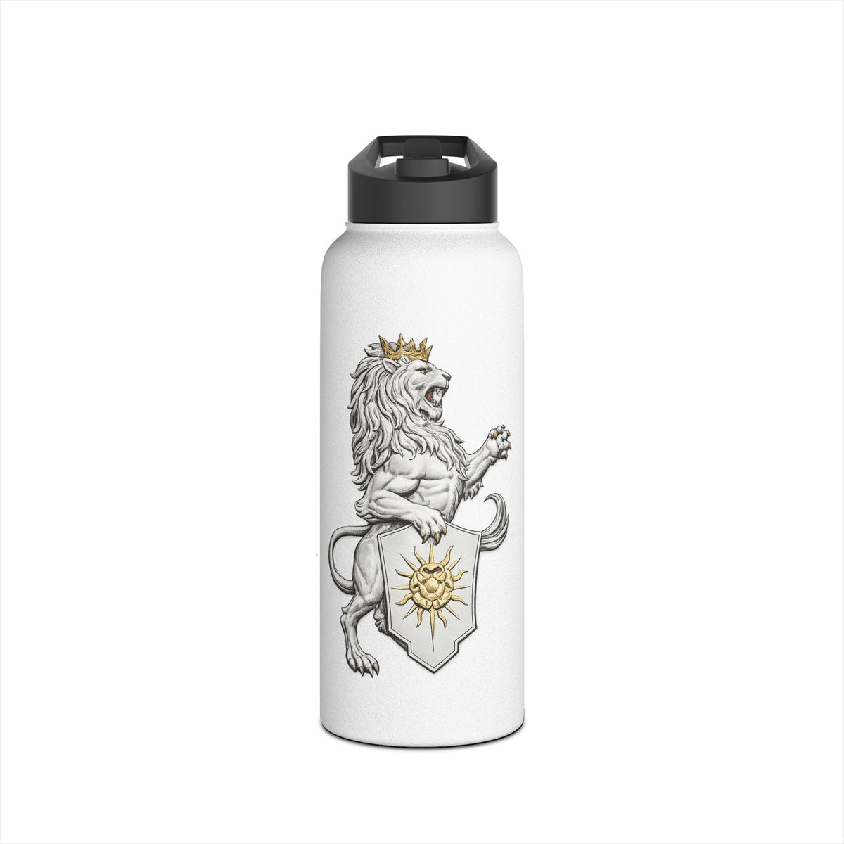 Regal Lion Crest Stainless Steel Water Bottle