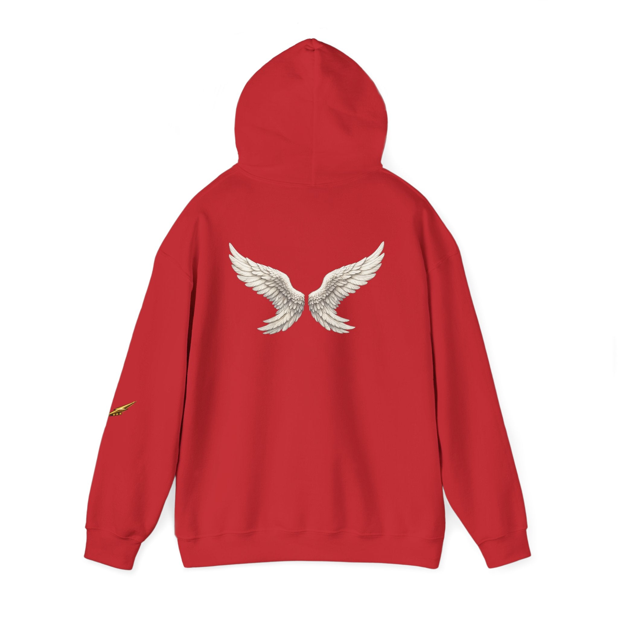 Angel Wings Hoodie — White Back Graphic Pullover