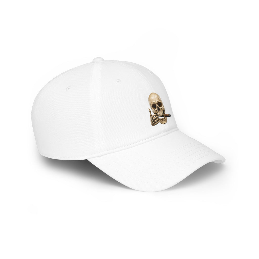 Cigar Smoking Skull, Low Profile Baseball Cap