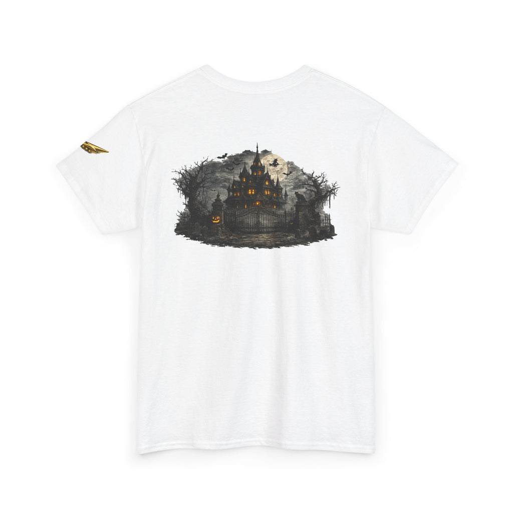 Haunted Mansion Tee — Spooky Gothic Castle Graphic T-Shirt