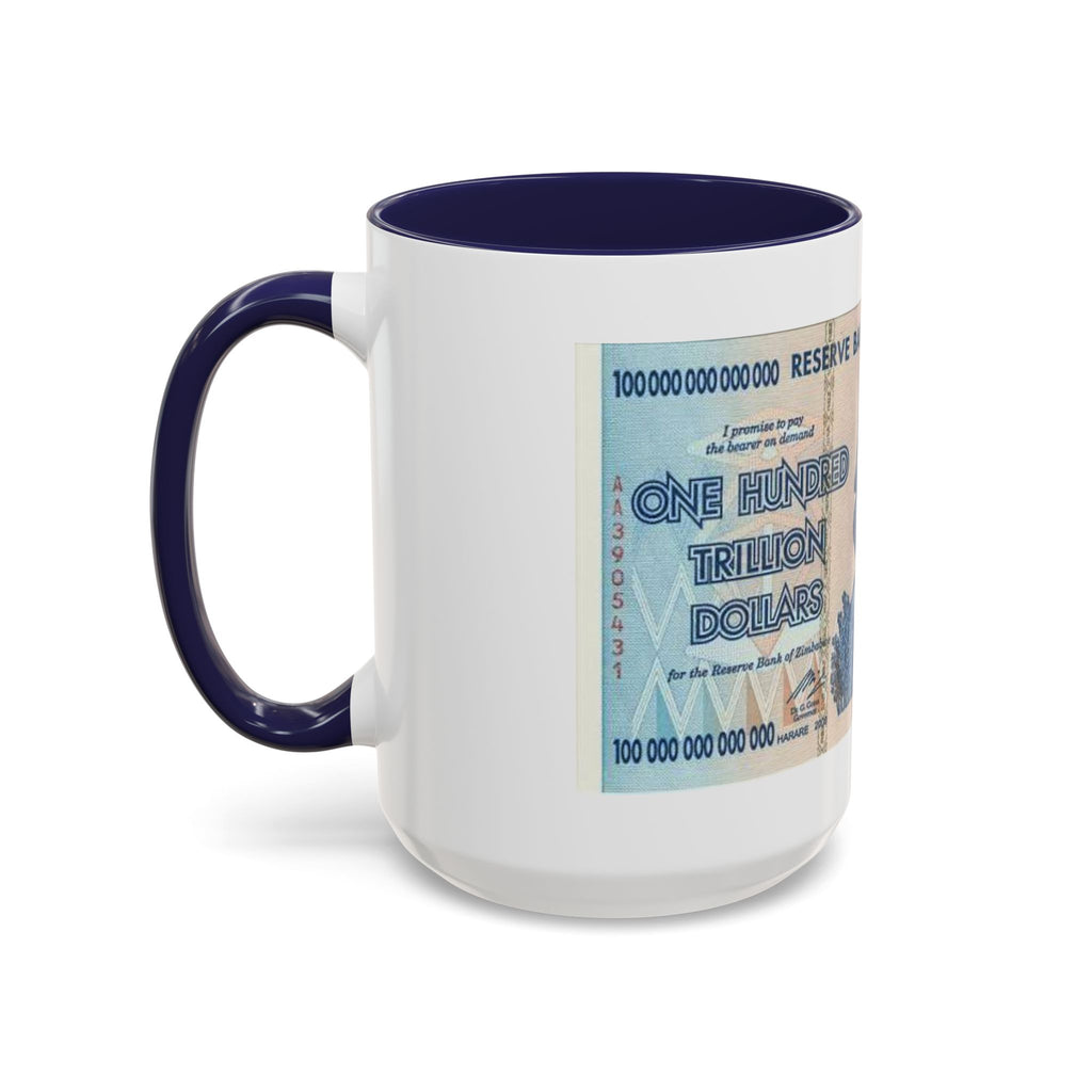 Zimbabwe Trillion Dollar Note Coffee Mug — Vintage Currency Accent Mug (11/15oz)