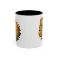 Golden Native Headdress Accent Coffee Mug – Vintage Indian Chief Design (11/15oz)