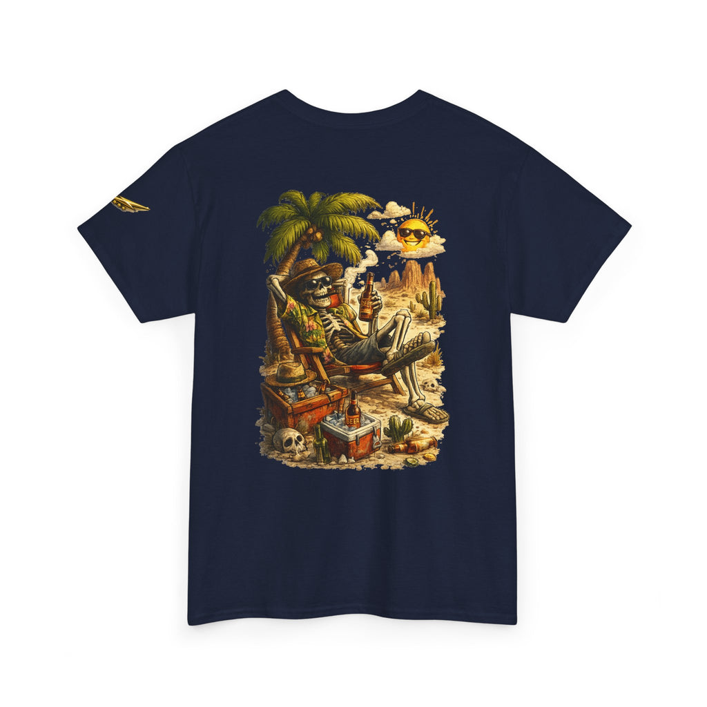 T-Shirt — Vintage Camping Surf Skull Graphic Tee